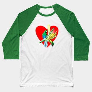 parakeet heart Baseball T-Shirt